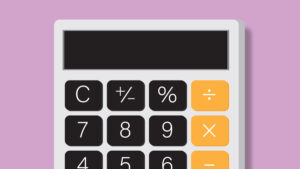 An illustration of a calculator, which could help calculate losses from tax fraud, identity theft, phishing emails, and spear fishing.