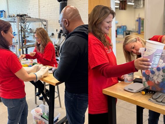 Wells Fargo employees at Innovation Barn.
