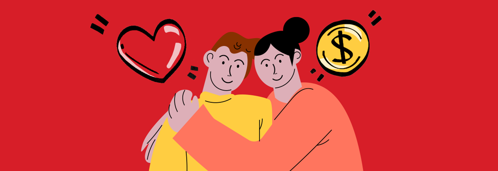 Decorative image of a couple learning how to run a business together.