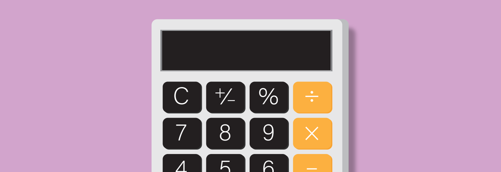 An illustration of a calculator, which could help calculate losses from tax fraud, identity theft, phishing emails, and spear fishing.