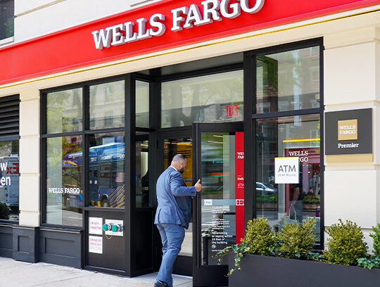 The outside of a bank branch