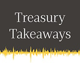 Black box with yellow at the bottom and in white text the words Treasury Takeaways