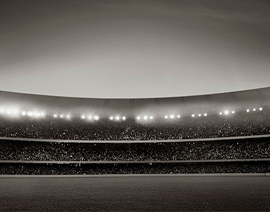 A grey background with white lights