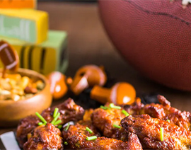 chicken wings on a platter