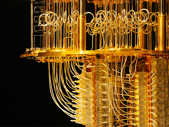 Gold coils with a black background