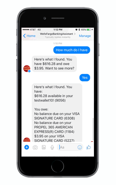Wells Fargo has received industrywide attention as the first U.S. bank to pilot an artificial intelligence chatbot on Facebook Messenger.