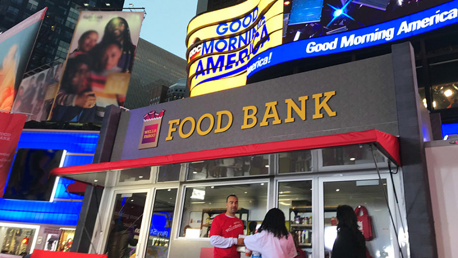 Wells Fargo bank branches become holiday food banks