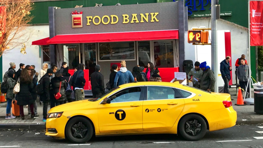 Wells Fargo bank branches holiday food banks