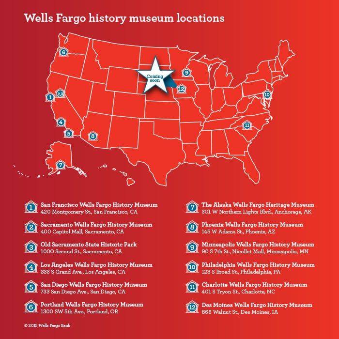 wells fargo locations map Des Moines Selected For Latest Wells Fargo History Museum